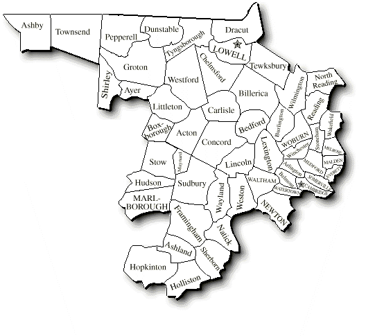 middlesex-county-bw-map